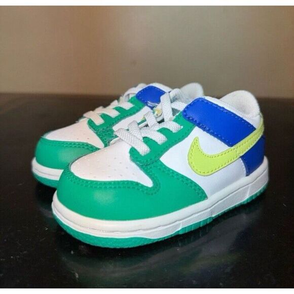 Nike Dunk Low Stadium Green Royal Blue FV4501-100 Td Toddler Baby Boy Size 6C - Picture 4 of 6